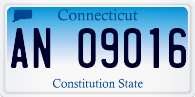 CT license plate AN09016
