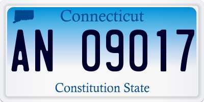 CT license plate AN09017