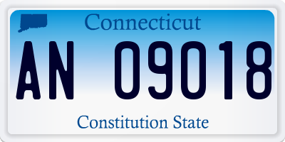 CT license plate AN09018