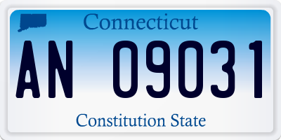 CT license plate AN09031