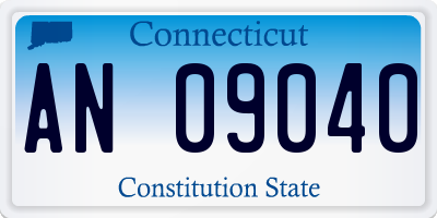 CT license plate AN09040