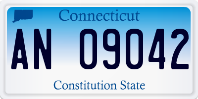 CT license plate AN09042