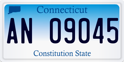 CT license plate AN09045