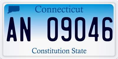 CT license plate AN09046