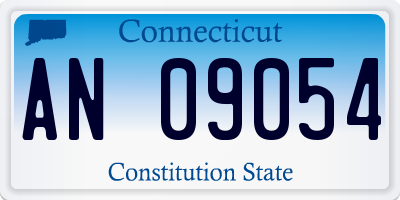 CT license plate AN09054