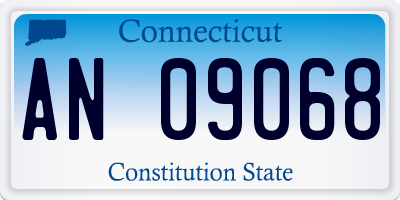 CT license plate AN09068