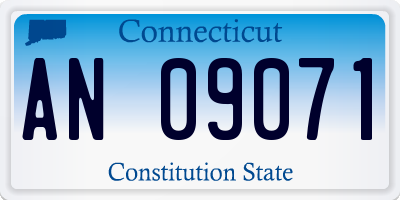 CT license plate AN09071