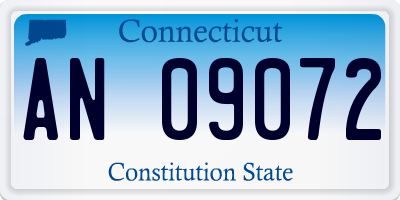CT license plate AN09072
