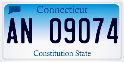 CT license plate AN09074