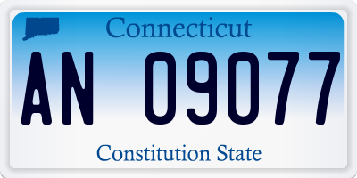 CT license plate AN09077