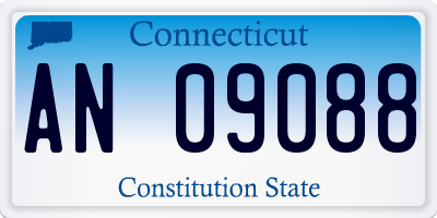 CT license plate AN09088