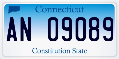 CT license plate AN09089