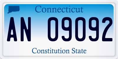 CT license plate AN09092