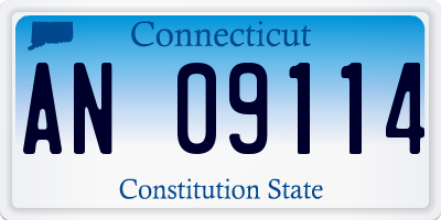 CT license plate AN09114