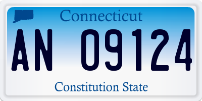 CT license plate AN09124