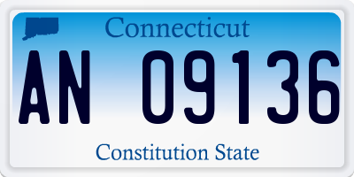 CT license plate AN09136