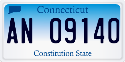 CT license plate AN09140