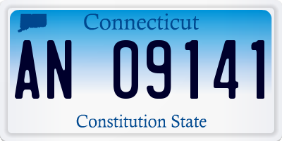 CT license plate AN09141