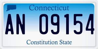 CT license plate AN09154