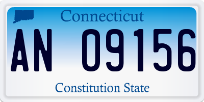 CT license plate AN09156