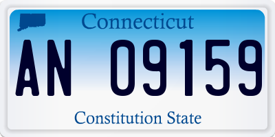 CT license plate AN09159
