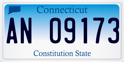 CT license plate AN09173