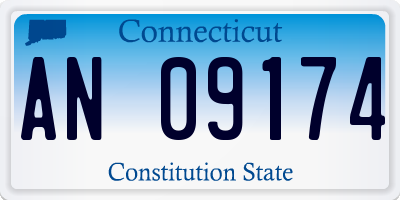 CT license plate AN09174