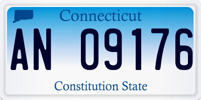 CT license plate AN09176