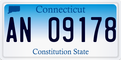 CT license plate AN09178