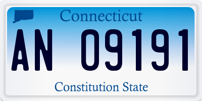 CT license plate AN09191