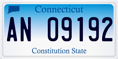 CT license plate AN09192