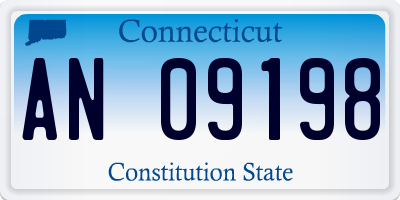 CT license plate AN09198