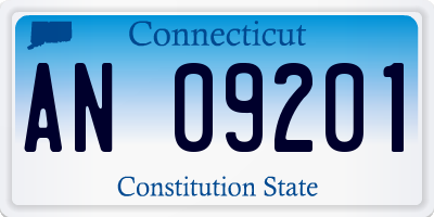 CT license plate AN09201