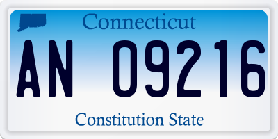 CT license plate AN09216