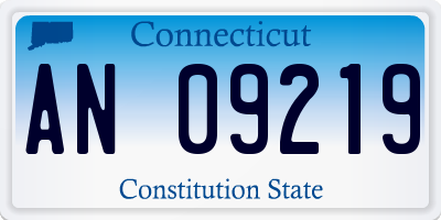 CT license plate AN09219