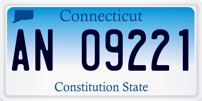 CT license plate AN09221