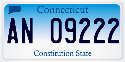 CT license plate AN09222
