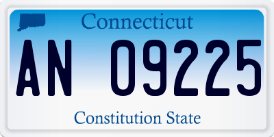 CT license plate AN09225