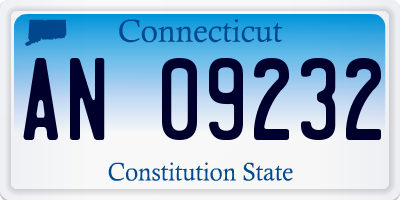 CT license plate AN09232