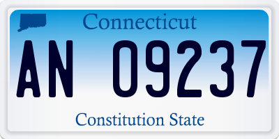 CT license plate AN09237