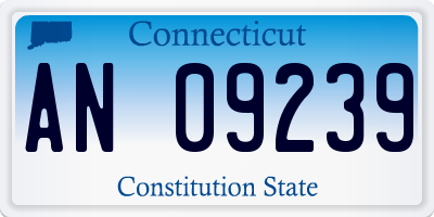 CT license plate AN09239