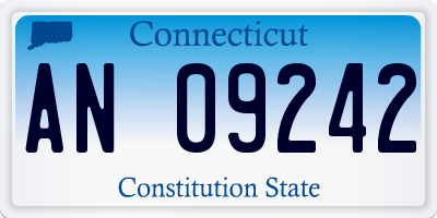 CT license plate AN09242
