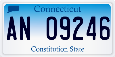 CT license plate AN09246