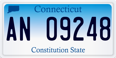 CT license plate AN09248