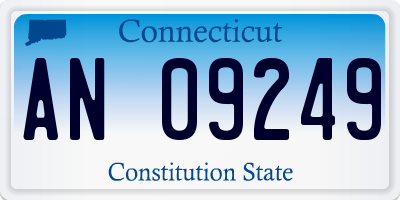 CT license plate AN09249