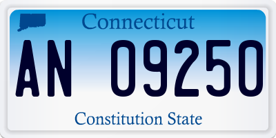 CT license plate AN09250
