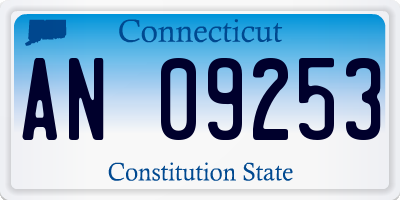 CT license plate AN09253