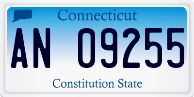 CT license plate AN09255