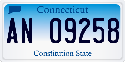 CT license plate AN09258