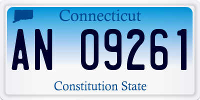 CT license plate AN09261